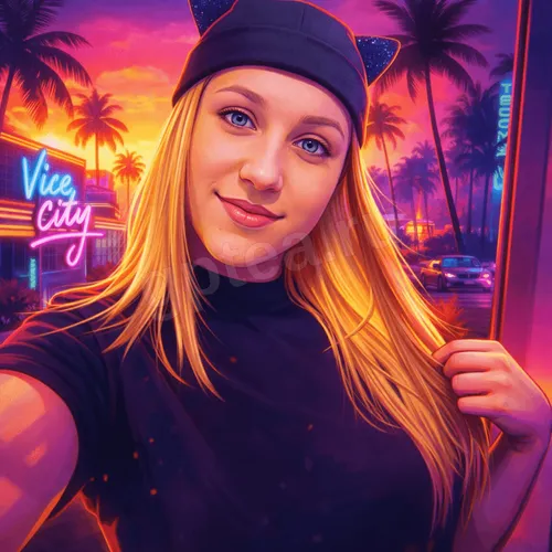 Пример обработки фото: Стиль GTA Vice City