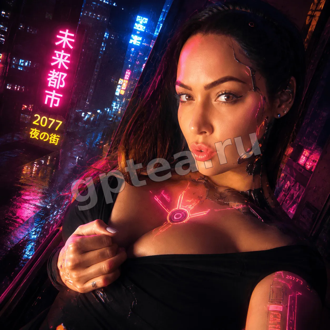 Пример обработки фото: Стиль Cyberpunk