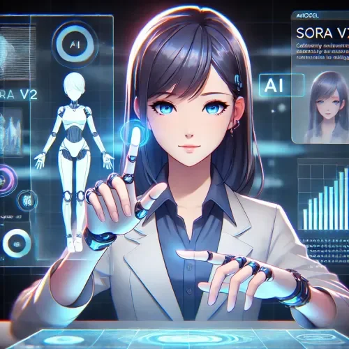 Generated image: Anime-style artwork of a futuristic AI model named...