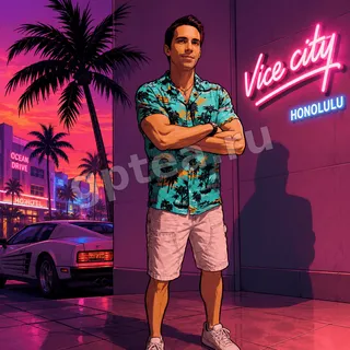 Пример обработки фото: Стиль GTA Vice City