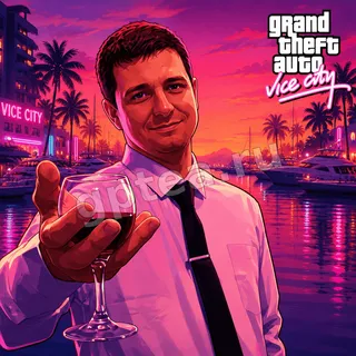 Пример обработки фото: Стиль GTA Vice City