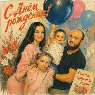 Пример обработки фото: Открытка СССР