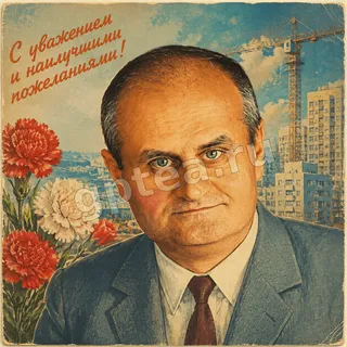 Пример обработки фото: Открытка СССР