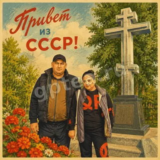 Пример обработки фото: Открытка СССР