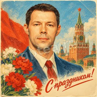 Пример обработки фото: Открытка СССР