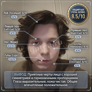 Пример обработки фото: Оценка внешности