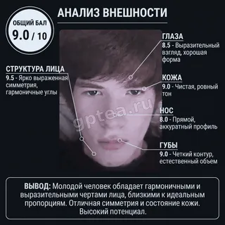 Пример обработки фото: Оценка внешности