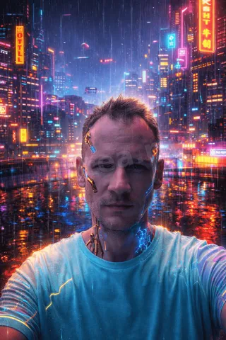 Пример обработки фото: Стиль Cyberpunk