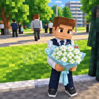 Пример обработки фото: В стиле Minecraft